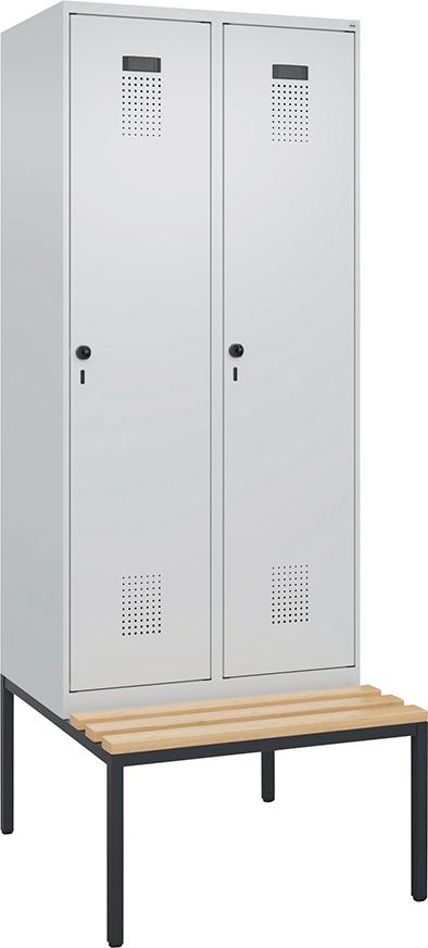 Spind Evolo PLUS 2 Abteile H2120xB800xT815mm RAL7035/RAL7035 /P1G/7021