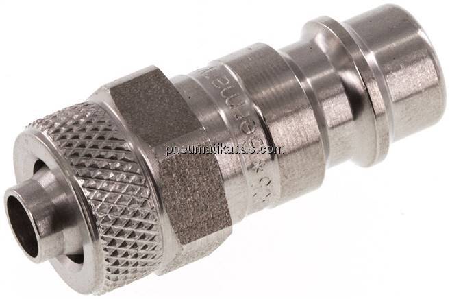 Kupplungsstecker (NW7,2) 8x6mm Schlauch, Edelstahl