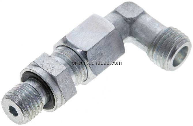 Einstellb. Winkel-Schneidringverschr. M 12x1,5-6 S (M14x1,5), ohne Mutter & Schn