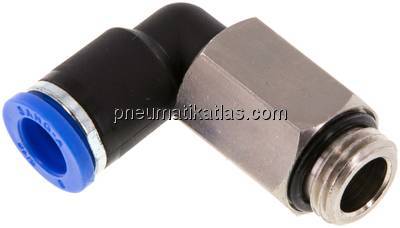 Winkel-Steckanschluss, lang G 1/4"-8mm, IQS-Standard
