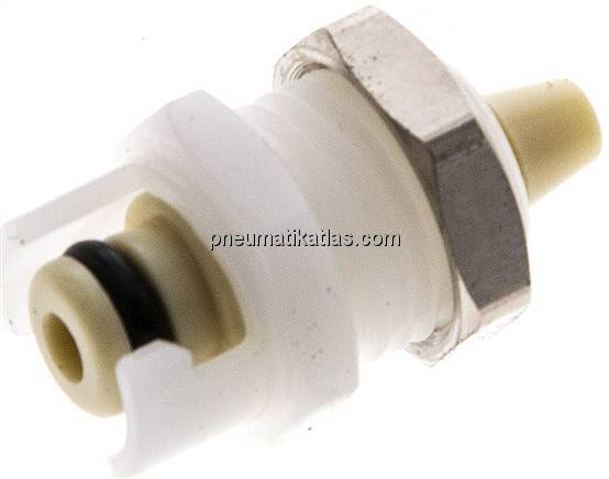 Schott-Kupplungsstecker (SM) mit Schlauchtülle, Polypropylen