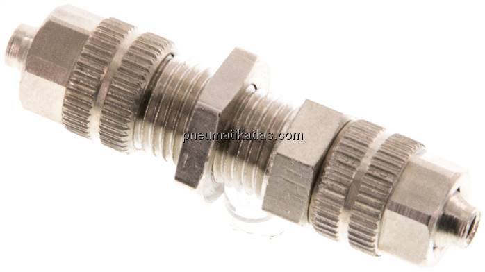 Schott-Verschraubung 4,3x3 - 4,3x3mm, Messing vernickelt