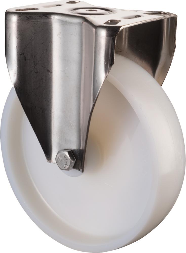 Bockrolle 200mm H110 Platte,Kst.weiß,ER,GL H110.A90.200 BS ROLLEN