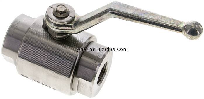 Hochdruck-Kugelhahn, Edelstahl, NPT 1/2", 0 - 500bar