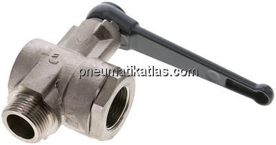 Messing-Winkelkugelhahn, G 3/4" (AG/IG), PN 20