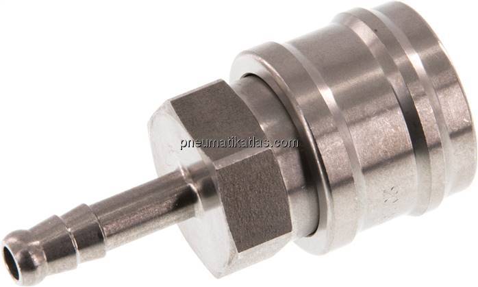 Kupplungsdose (NW7,2) 6 (1/4")mm Schlauch, Edelstahl