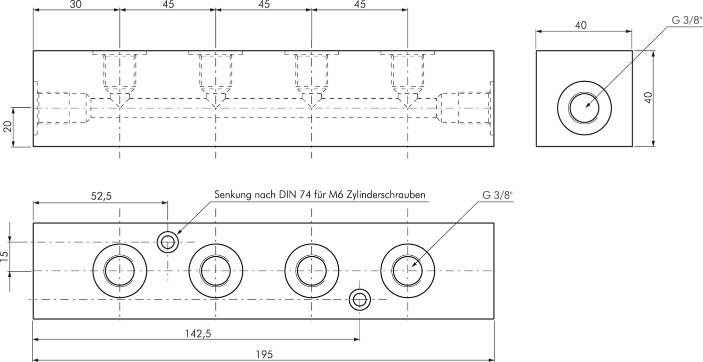 Zeichnung: Verteilerleiste