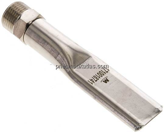 Softy Flachdüse, 21,0, G 3/8", Messing vernickelt