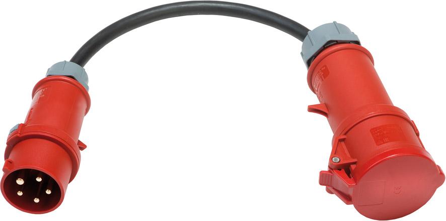 Adapterleitung 16 auf 32A0,5m H07RN-F5G2,5 400V mit Mennekes PowerTOPXtraAlthoff