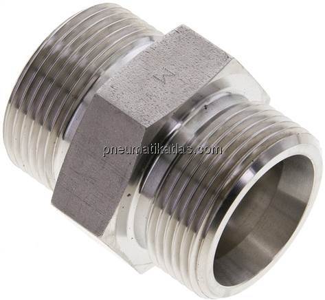 Gerade Schneidringverschraubung 25 S (M36x2), ohne Mutter & Schneidring, 1.4571