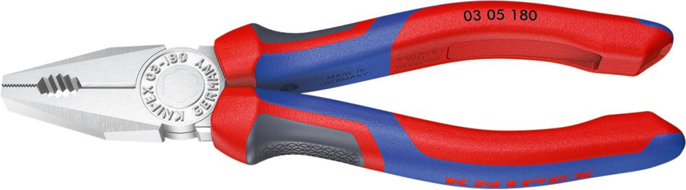 Kombinationszange verchromt mit Mehrkomponenten-Griffen 180mm KNIPEX