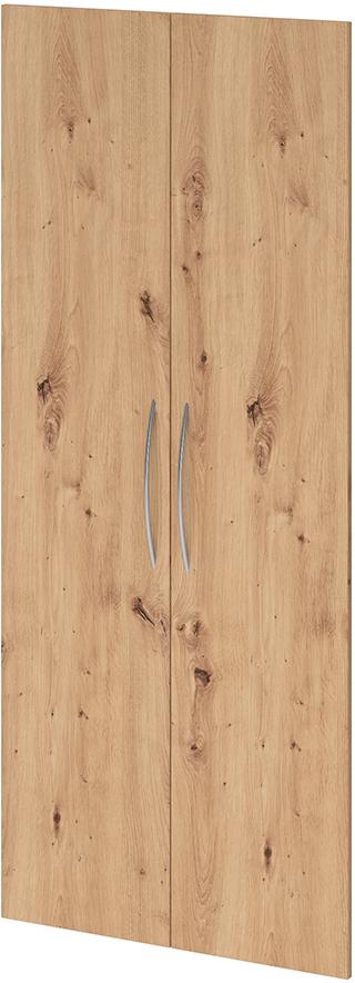 Drehtüren mit Bogengriff Paar Türen 5OH Asteiche nicht abschließbar Türstärke = 1,6 cm