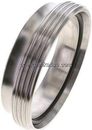 Gewindestutzen (Milchgewinde) Rd 190 x 1/4"-168,3mm, 1.4301