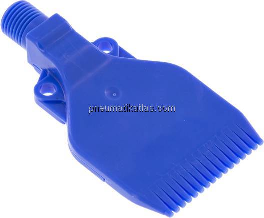 Mehrkanal-Fächerdüse, 47mm, G 1/4", POM (blau)