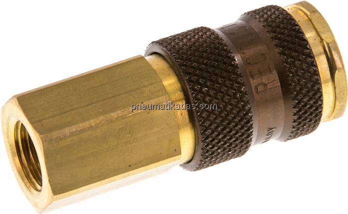 Kupplungsdose (NW7,2) G 1/4"(IG), braun, Dreieck 12,5 mm