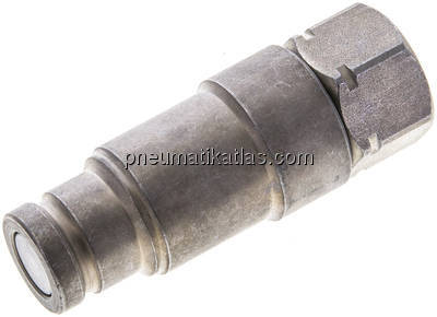 Flat-Face-Stecker mit Druckeleminator, G 3/8", Größe 2