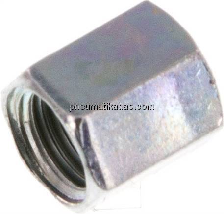 Überwurfmutter f. Schneidringverschr. 4 LL (M8x1), Stahl verzinkt