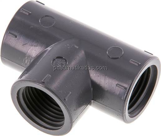 T-Stück Rp 1/2" (IG), PVC-U