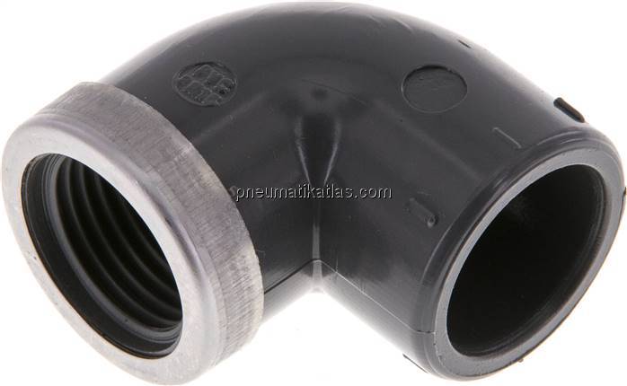 90°-Klebe-Gewindewinkel, PVC-U, 20mmxRp 1/2" IG