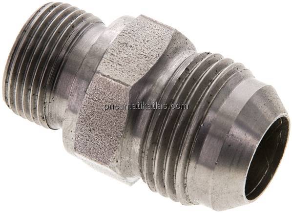 Doppelnippel M 22x1,5-UN 1-1/16"-12(JIC), V4A