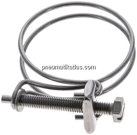 Drahtschlauchschelle 50 - 55mm, 1.4301