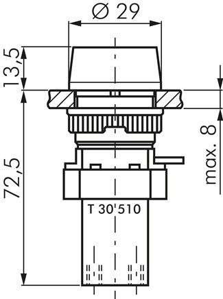 Zeichnung: 5/2-Wege Drucktasterventil