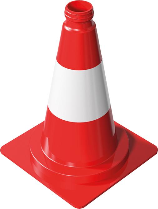 Leitkegel rot/weiß 320mm Schake