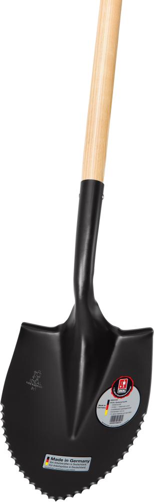 Spatenschaufel schwarz klein Wellenschl m. StielIdeal