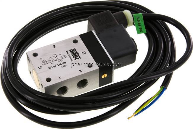 3/2-Wege Magnetventil, G 1/4", Luftfederrückstellung (NO), 24 V DC, ATEX-Zulassu