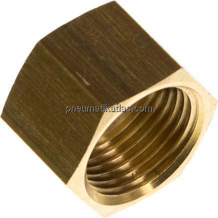 Überwurfmutter Messing, G 3/8", 4 / 6 / 9 mm