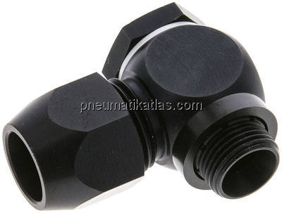 Winkel-Verschraubung G 3/8"-15x9mm, Aluminium