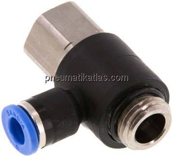 Winkel-Steckanschluss, I/A G 1/4"-6mm, IQS-Standard