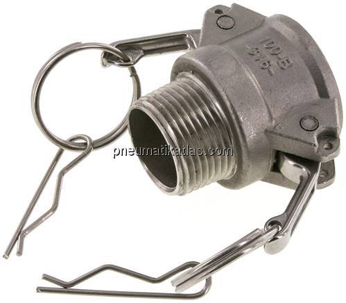 Kamlock-Kupplung (B) NPT 1"(AG), Edelstahl (1.4408)