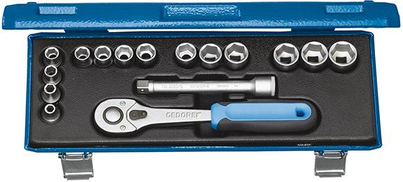 Steckschlüssel-Garnitur 3/8" 30JMU-10 16-teilig Gedore