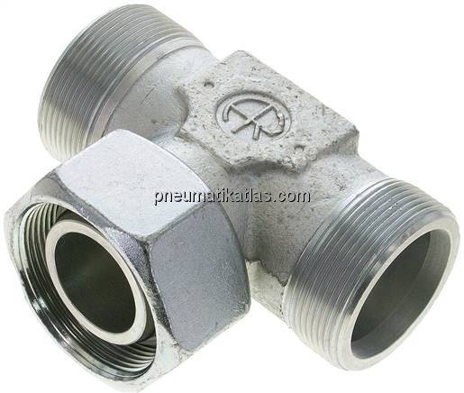 Einstellb. T-Schneidringverschraubung 38 S (M52x2), ohne Mutter & Schneidring, S