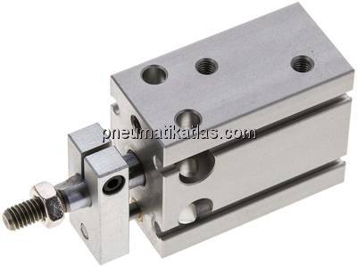 Direktmontagezylinder, Kolben 20mm,Hub 5mm, verdrehgesicherte Kolbenstange