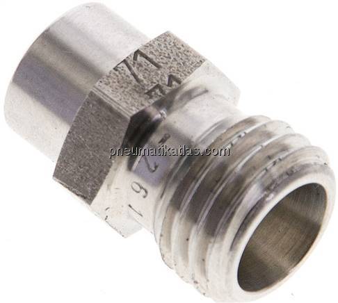 Gerade Anschweißverschraubung 6 L (M12x1,5), ohne Mutter & Schneidring, 1.4571