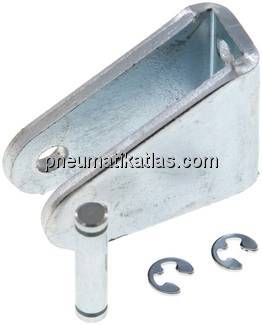 Lagerbock f. 8 & 10mm ISO 6432-Zylinder, Stahl verzinkt