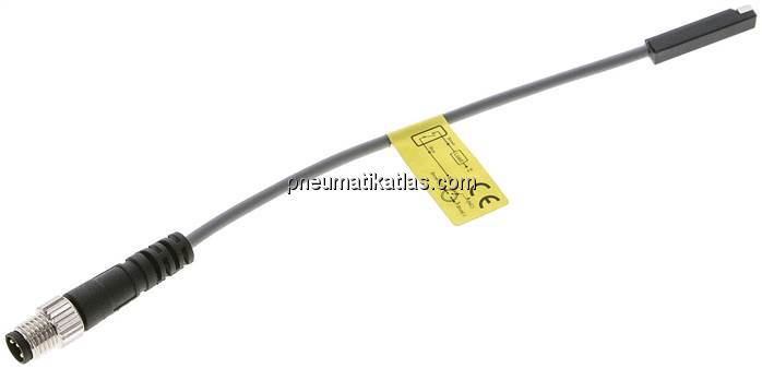 T-Nut(3,5mm) Zylinderschalter, 2-Leiter-Reed-Sensor, rote LED