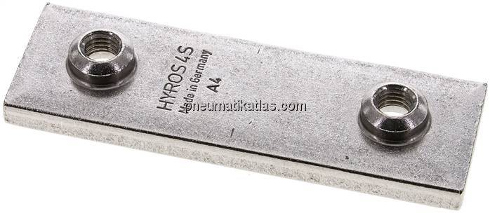 Anschweißplatte, Edelstahl, Baugröße 4, schwere Baureihe