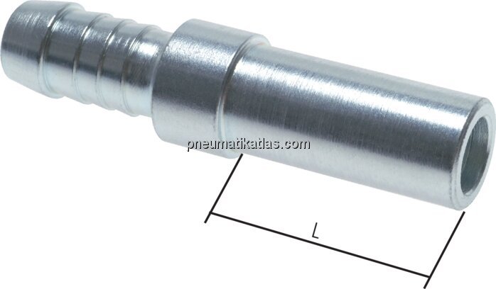 Exemplarische Darstellung: Schlauchnippel mit Rohr