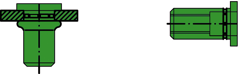 Blindnietmuttern PolyGrip Edelstahl-A4 Flachrundkopf M5 x 7 x 13,5