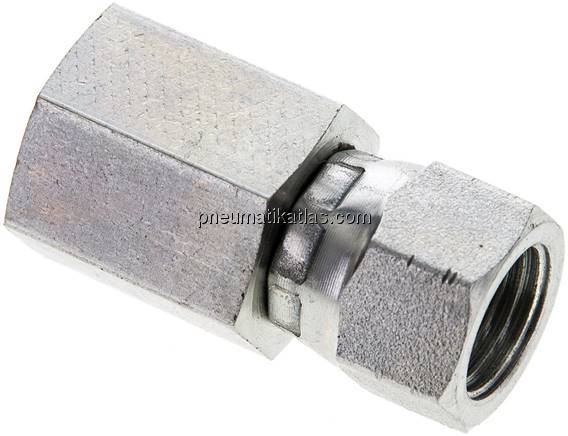 Gerade Aufschraubverschraubung JIC UNF 1/2"-20 - G 1/4"