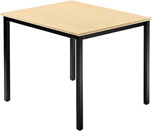 Besprechungstisch 80x 80 Ahorn/schwarz