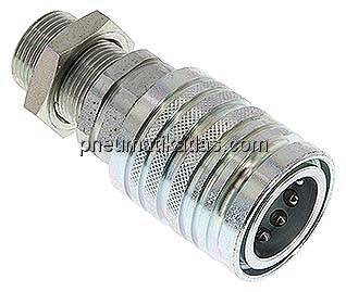 Schott-Steckkupplung ISO7241-1A, Muffe Baugr.3, 16 S (M24x1,5)