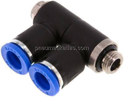 Steck-Mehrfachverteiler, 2-fach G 1/8"-8mm, IQS-Standard