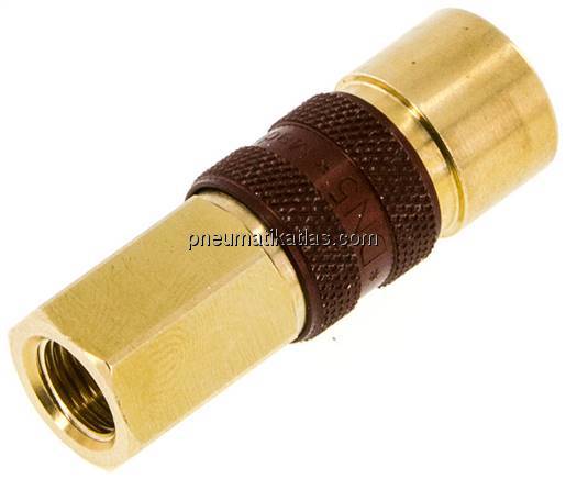 Kupplungsdose (NW5) G 1/8"(IG), braun, Dreieck 9,5 mm