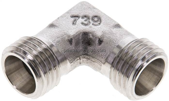 Winkel-Schneidringverschraubung 8 L (M14x1,5), ohne Mutter & Schneidring, 1.4571