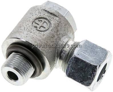 Winkel-Schwenkverschraubung G 3/8"-12 S (M20x1,5), Stahl verzinkt