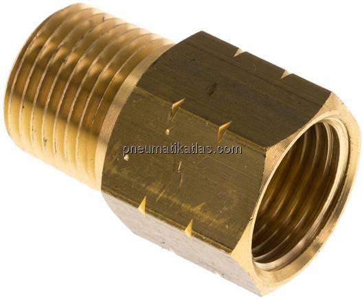 Reduziernippel NPT 1/2"(AG)-G 1/2"(IG), Messing